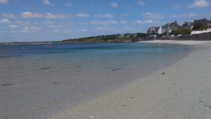 Concarneau et sa plage de Cornouaille dans la Finistère.